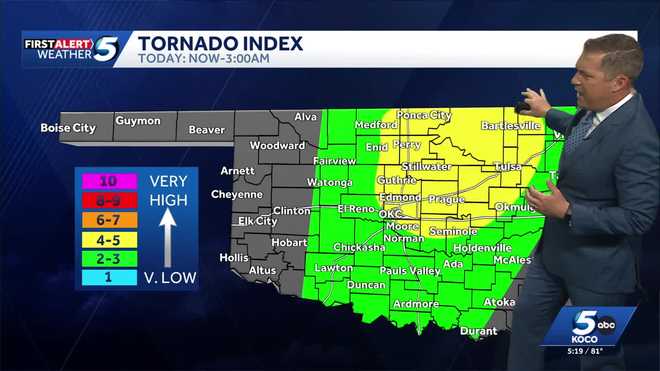 Tornado risk for Thursday April 23, 2026