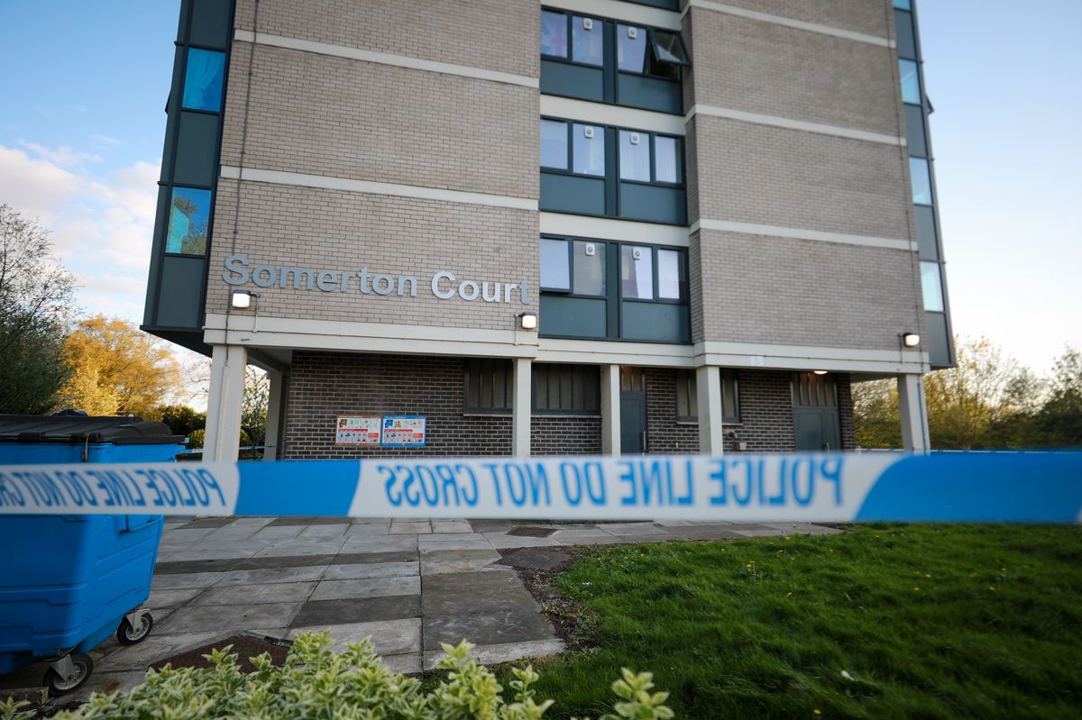 A cordon was placed around Somerton Court