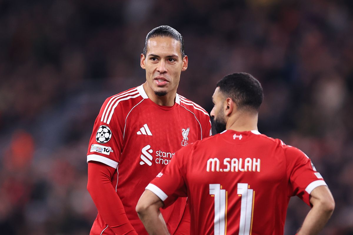 Virgil van Dijk of Liverpool and Mohamed Salah of Liverpool