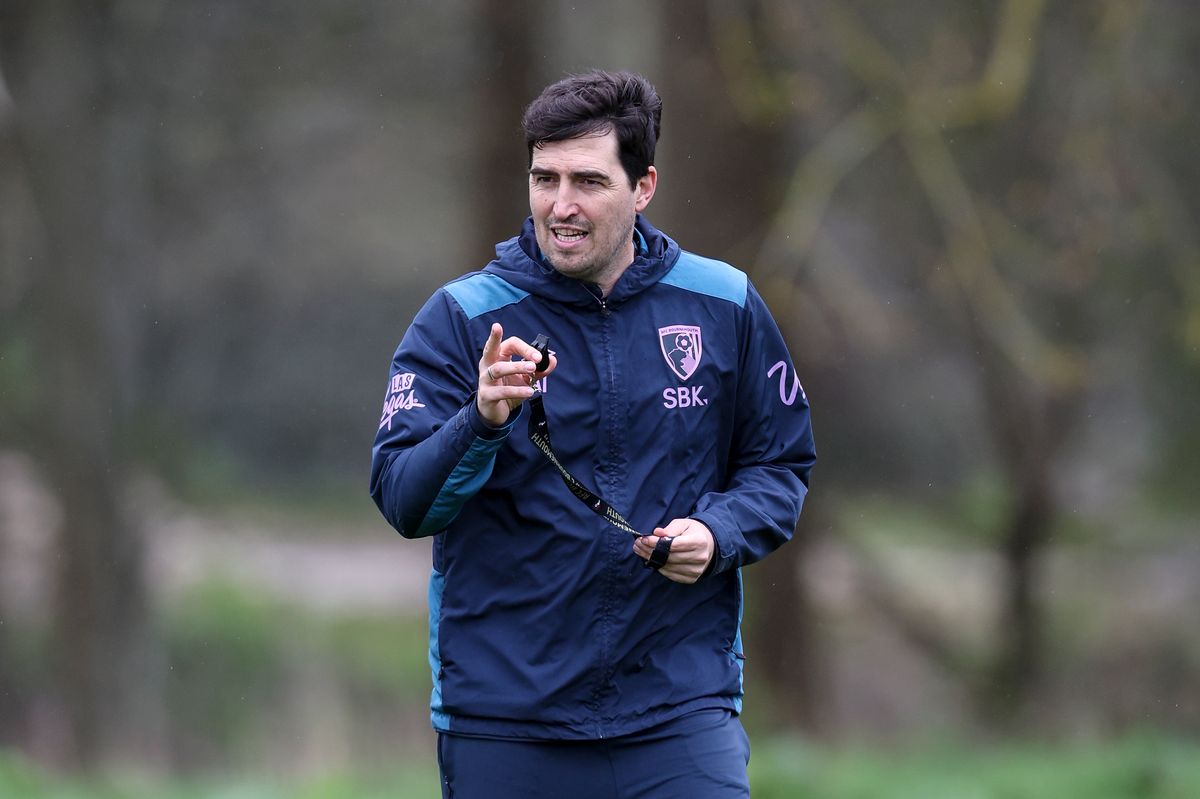 Head Coach Andoni Iraola of Bournemouth during a training session at Canford Performance Centre