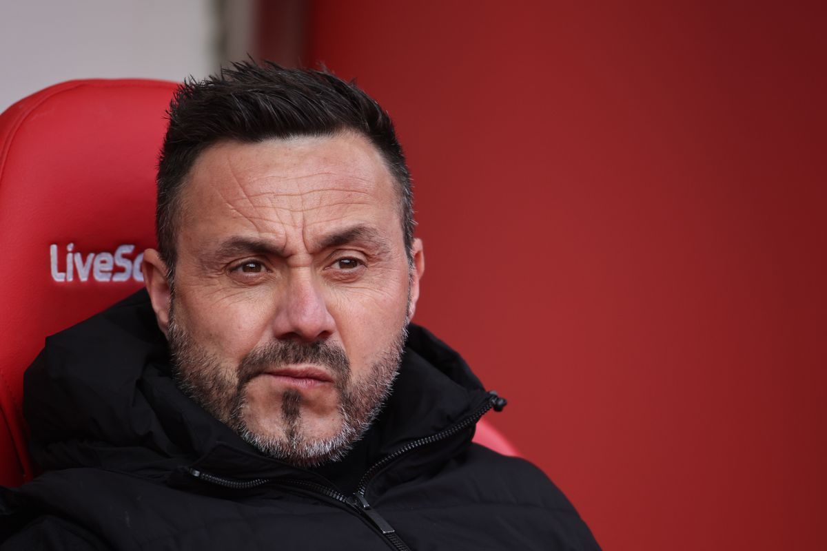 Roberto De Zerbi during the Premier League match between Sunderland and Tottenham Hotspur at the Stadium of Light