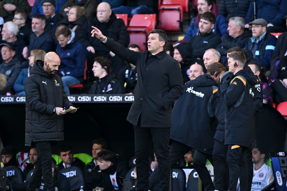 Hull City boss Sergej Jakirovic on the Bramall Lane touchline