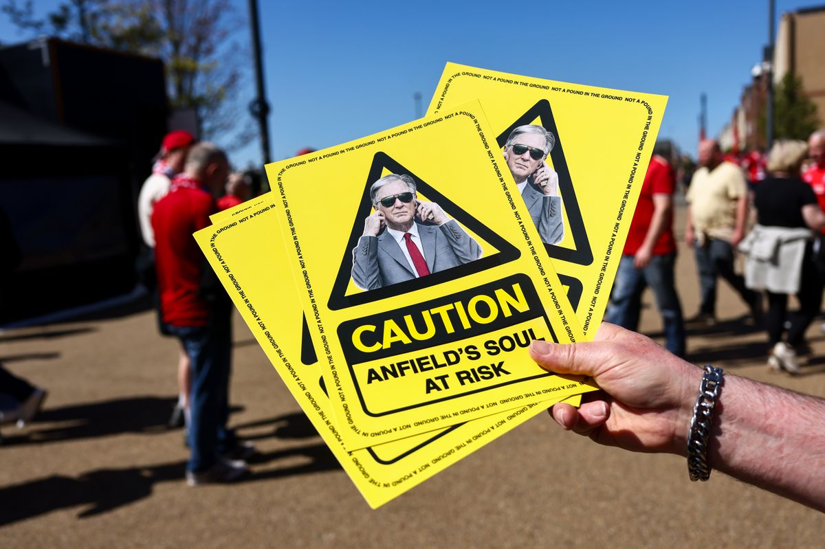 Yellow cards that Liverpool supporters raised in the 13th minute against Crystal Palace