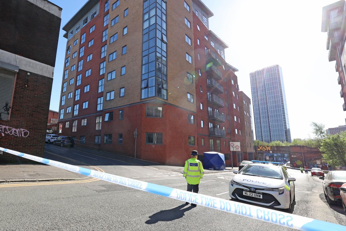 A police scene on Lord Street in Cheetham Hill