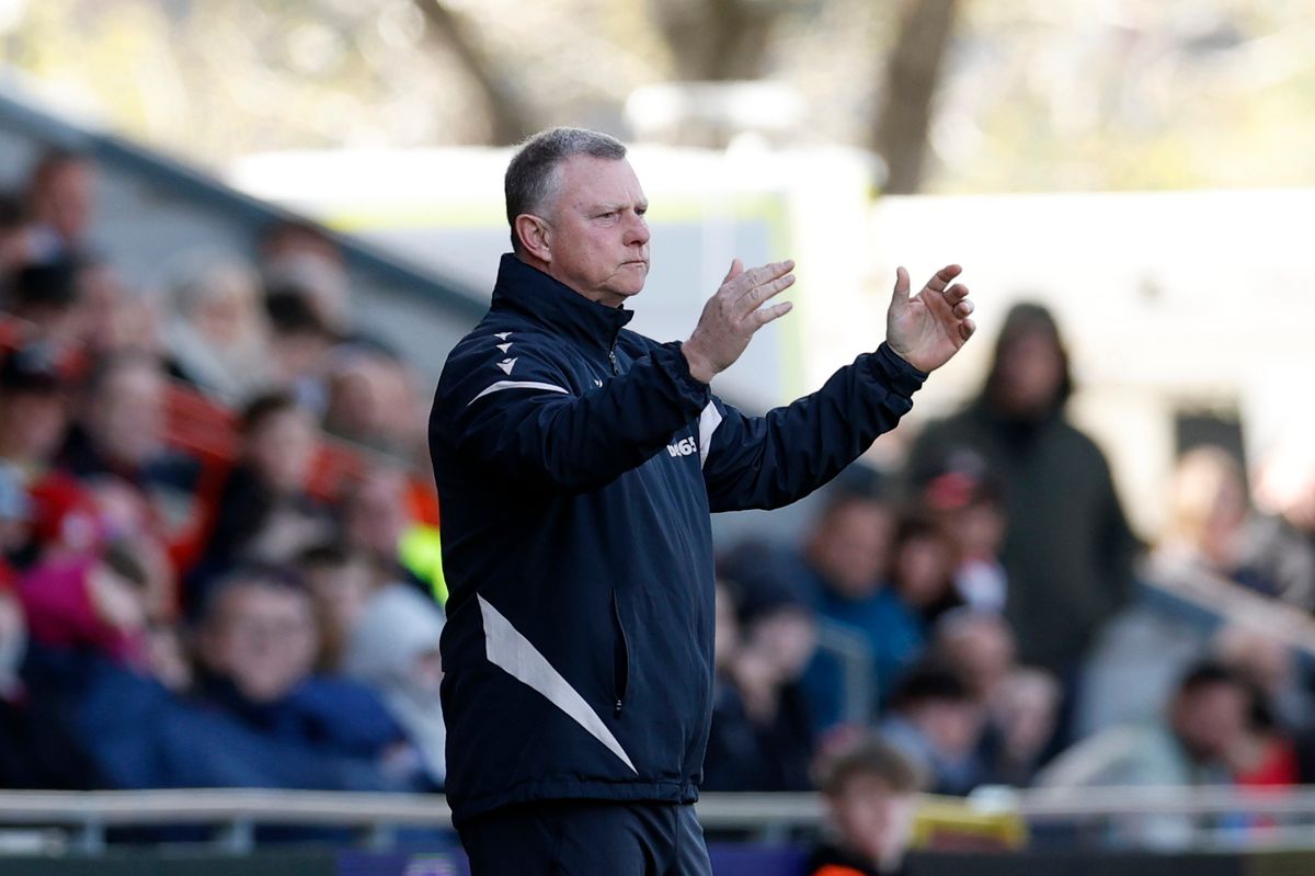 Stoke City manager Mark Robins during the Sky Bet Championship match at the SToK Cae Ras, Wrexham.