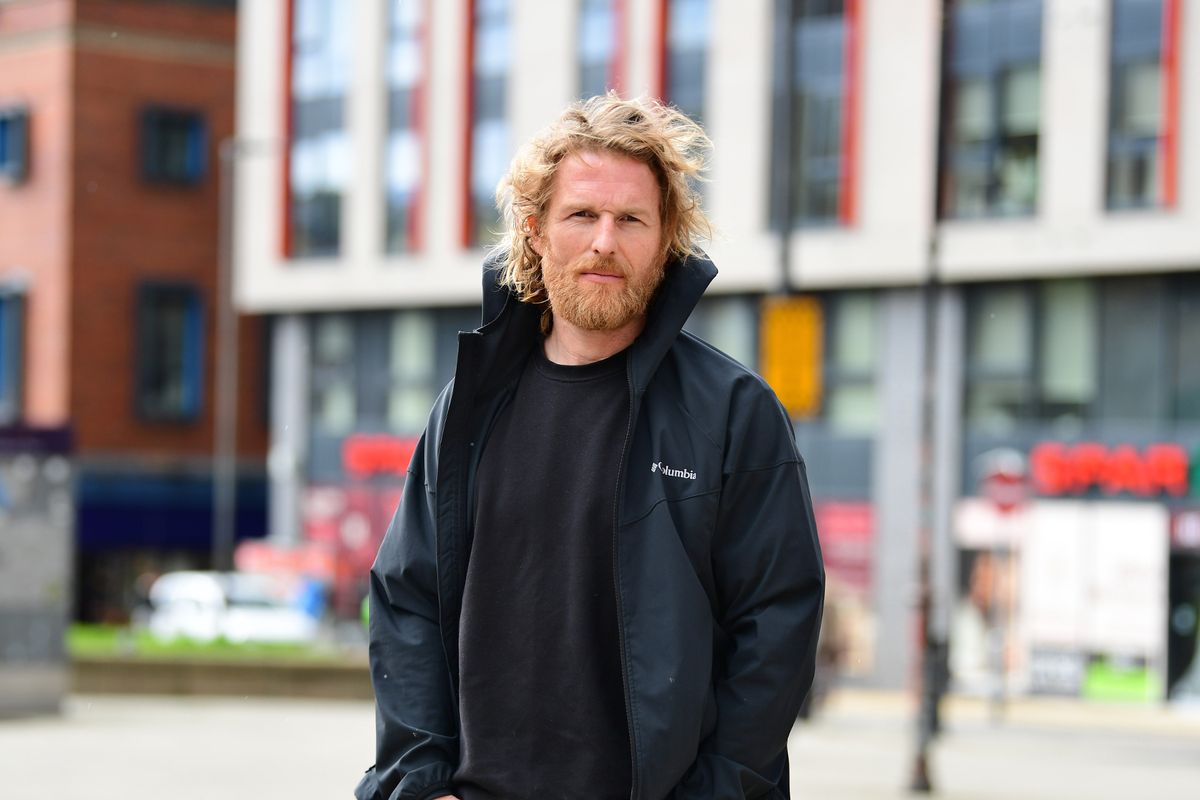 John Fraser - a man with sandy hair and beard in Liverpool city centre 