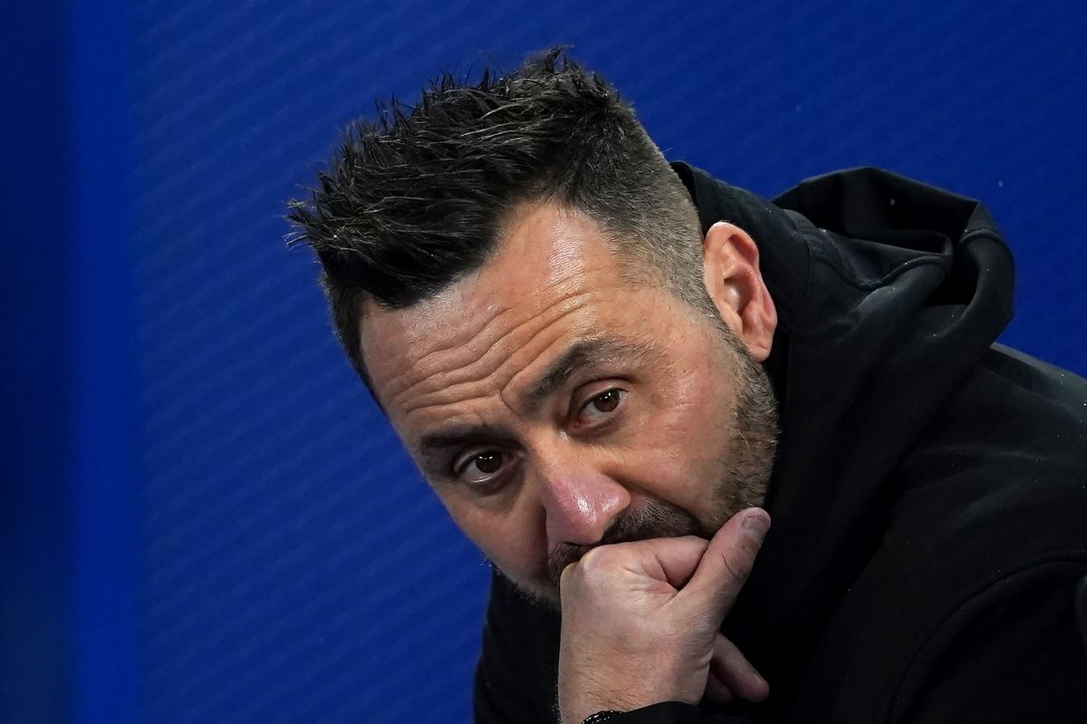 Roberto De Zerbi reacts