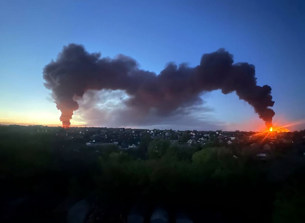 A drone attack on Dnipro which left 18 people injured