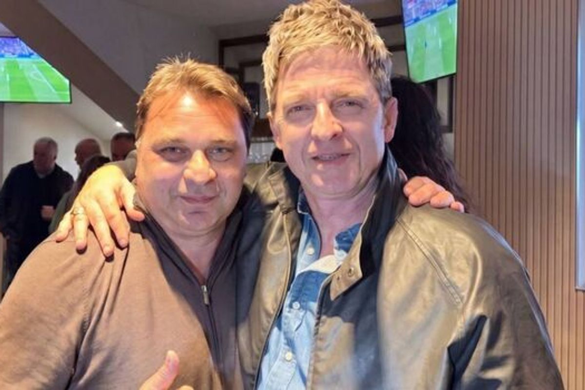 Noel Gallagher and Giorgi Kinkladze.