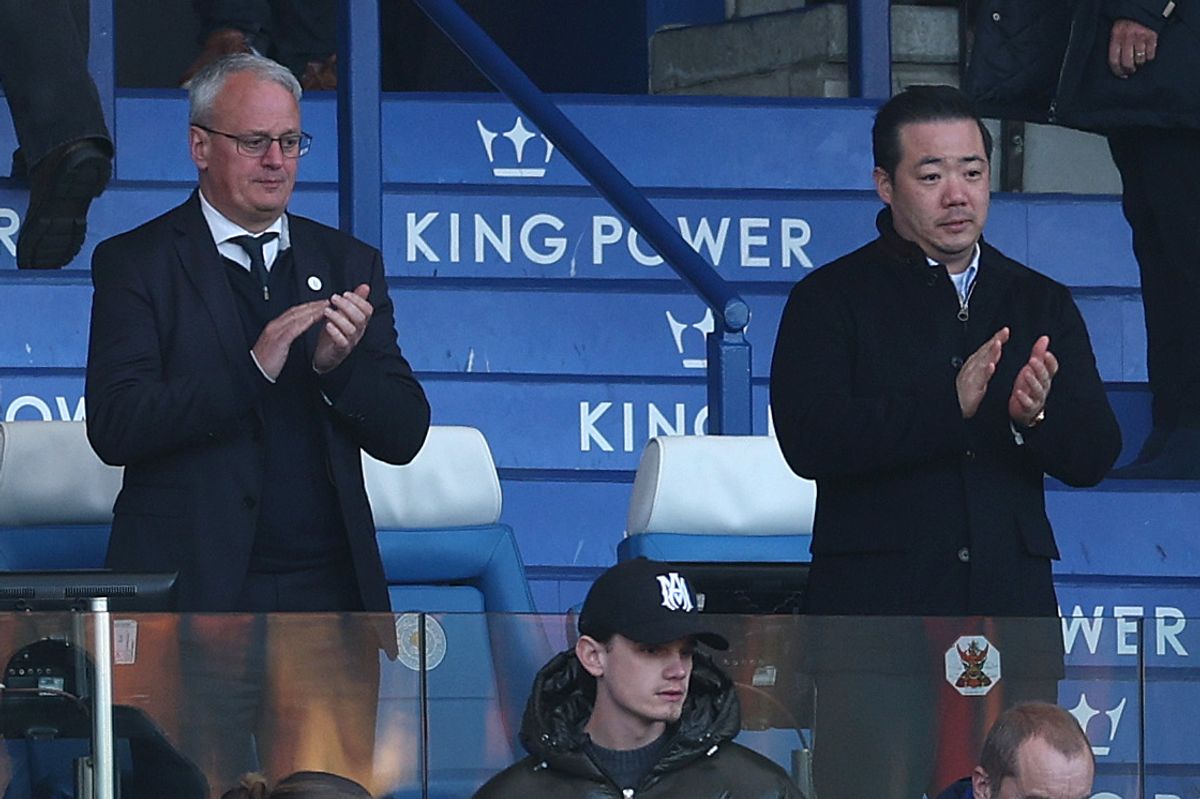 Leicester City chairman Aiyawatt 'Top' Srivaddhanaprabha before the 2-2 draw with Hull that relegated the club