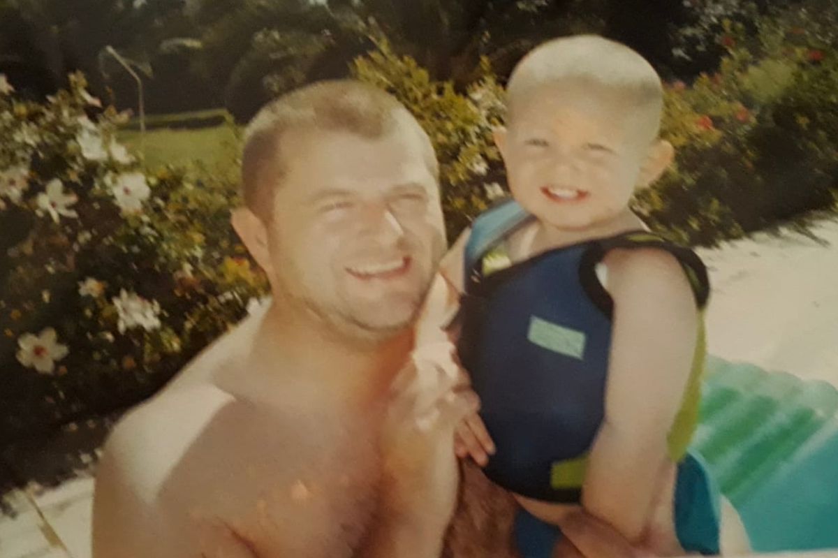 Nicky Ayers with his grandson Nicholas, who was named after him