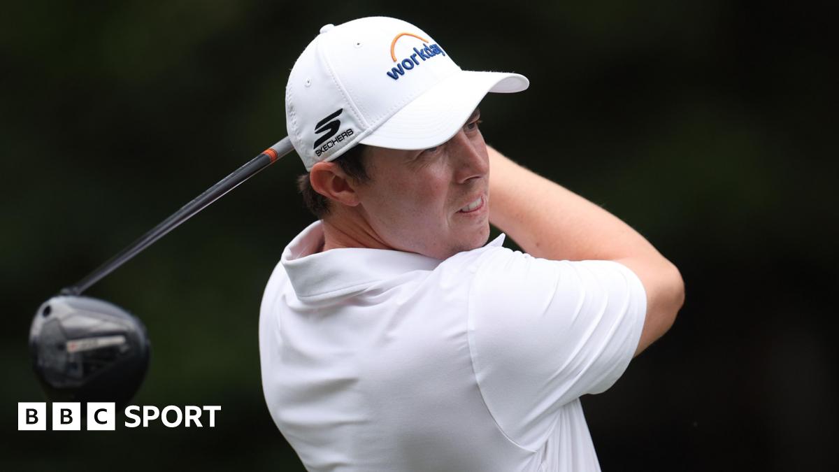 Matt Fitzpatrick hits a shot