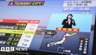 Japan earthquake: 7.7 magnitude quake triggers tsunami warning - BBC
