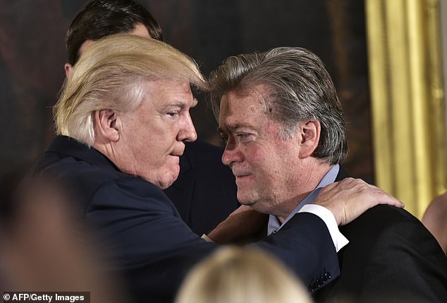 Trump and Bannon at the White House on January 22, 2017