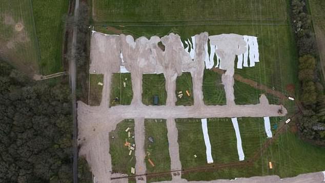 Villagers in Flamstead were left furious after the group barged their way onto a field near Friendless Lane (pictured over the weekend)
