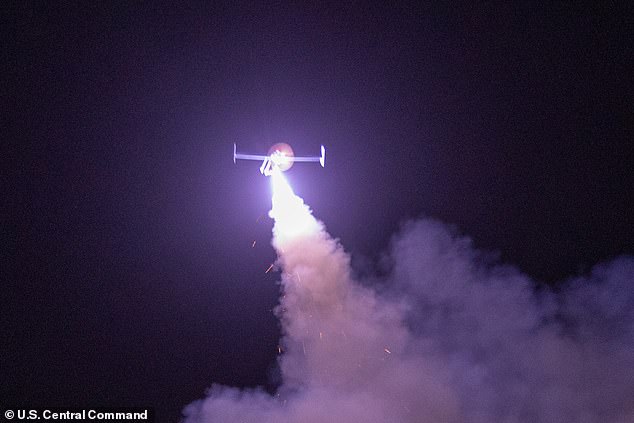 Central Command's Adm. Brad Cooper revealed hundreds of US drones (pictured) have been striking Iran