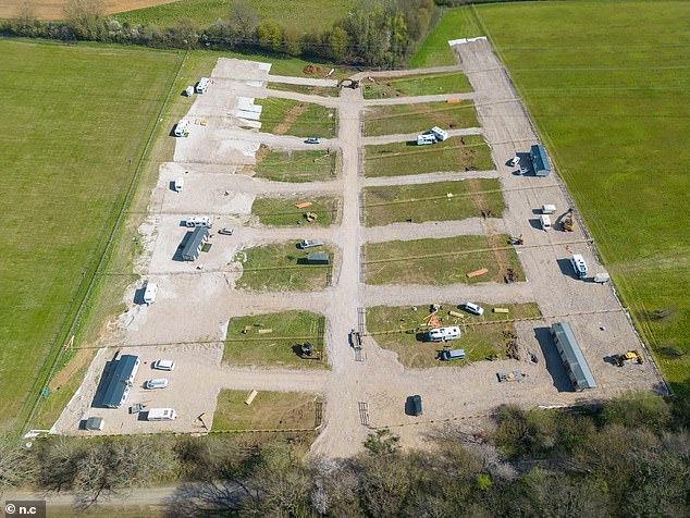 Traveller families also made 'land grabs' in Kent and Flamstead village, Hertfordshire (pictured) where they concreted over a beauty spot
