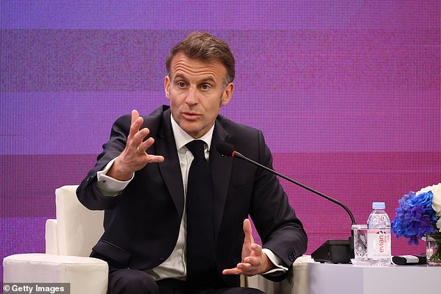 French President Emmanuel Macron. The UK faces asking the French for assistance in protecting British waters