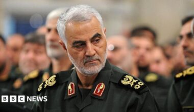 A file photo from 2016 showing the late Iranian Quds Force commander Qasem  Soleimani wearing military attire.