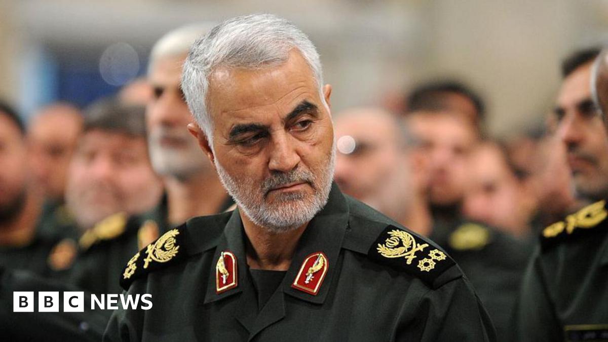 A file photo from 2016 showing the late Iranian Quds Force commander Qasem  Soleimani wearing military attire.
