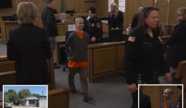 Bald killer Alyssa Bradburn smiles as prosecutors reveal what she did before dad walked in