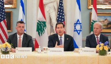 US delegation at the US-Israeli talks in Washington.