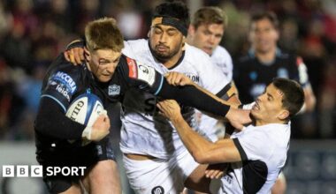 Glasgow Warriors' Kyle Steyn against Toulon in 2024