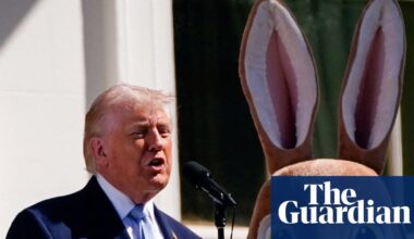 Down the rabbit hole: Trump offers dark Iran warnings after Easter bunny act | Donald Trump