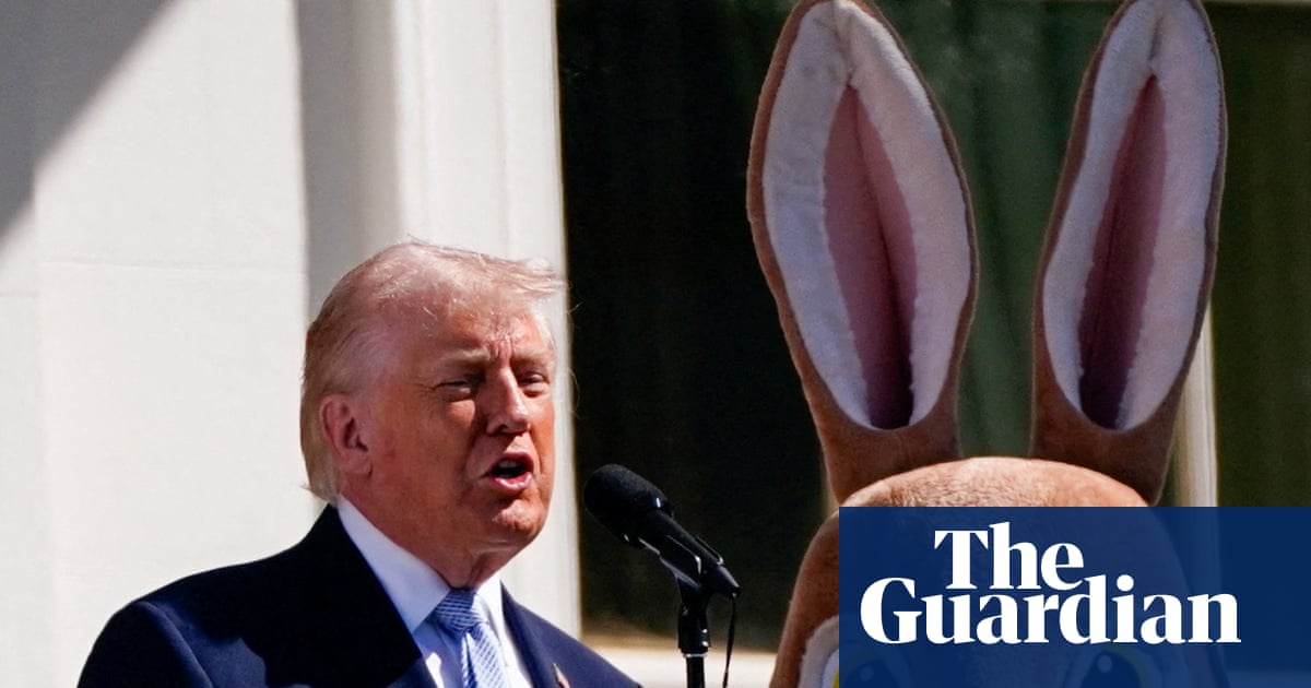 Down the rabbit hole: Trump offers dark Iran warnings after Easter bunny act | Donald Trump