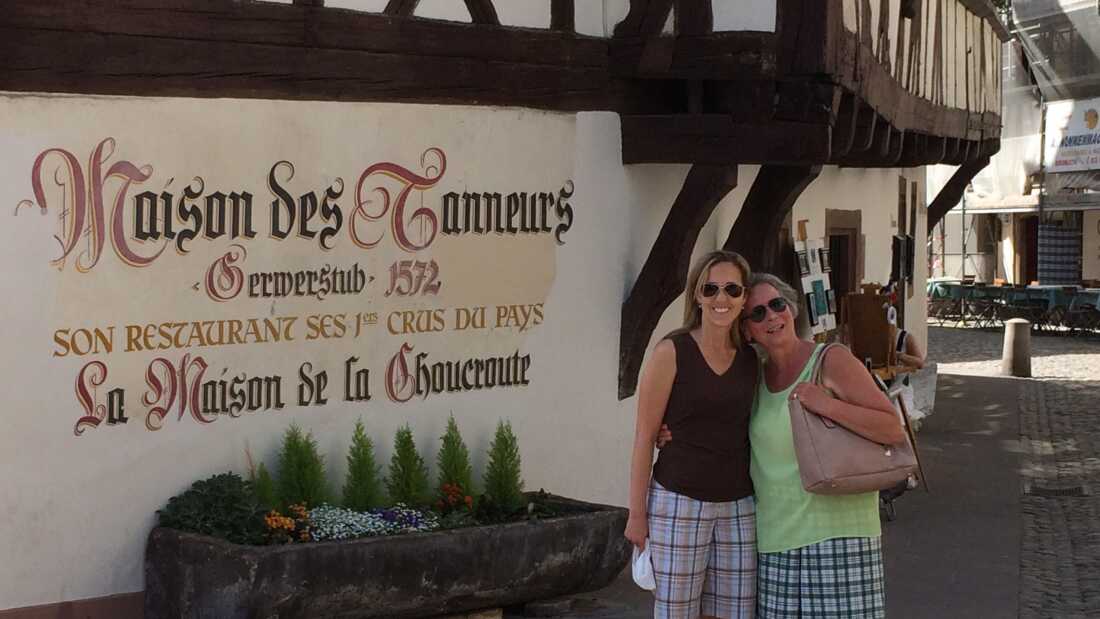 Holly Deiaco-Smith (left) and Chantal Jouve (right) in Strasbourg, France in 2014. The two met in the 1990s, during an encounter in a post office.