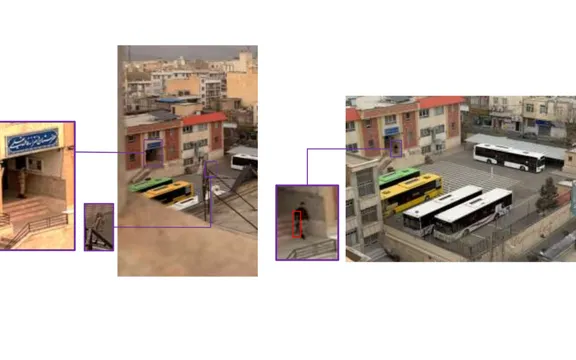Footage and eyewitness reports from March 3, in Tehran’s Pirouzi neighborhood showed military forces deployed in the courtyard of Fatemeh Talimi girls’ high school, with buses stationed nearby and an individual carrying a weapon visible in the images.