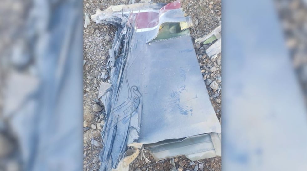 Images from Iranian state media are believed to show fragments of the US F-15 that was shot...