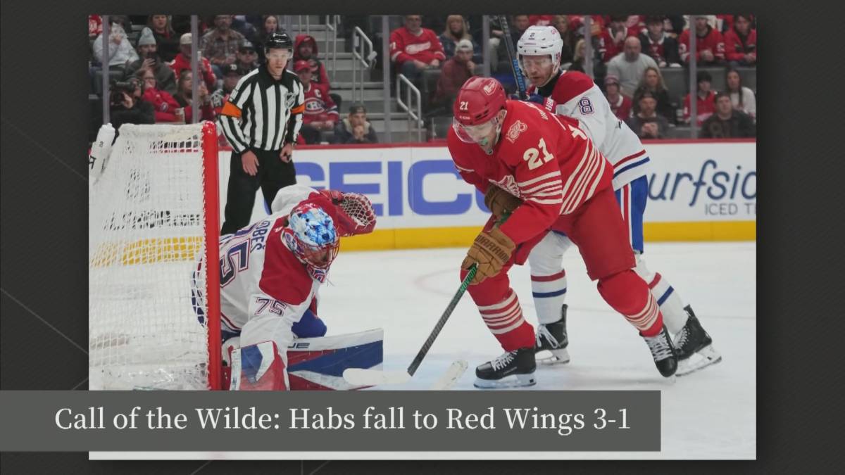 Click to play video: 'Call of the Wilde: Habs fall to Red Wings 3-1'