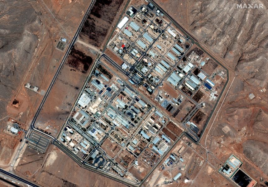 ISFAHAN, IRAN -- JUNE 14, 2025: 08 Maxar satellite overview shows widespread damage to the Isfahan enrichment facility after reported airstrikes. Please use: Satellite image (c) 2025 Maxar Technologies.