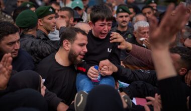 Lebanese bury 13 officers killed by Israel as grief and rage surge ahead of talks in the US