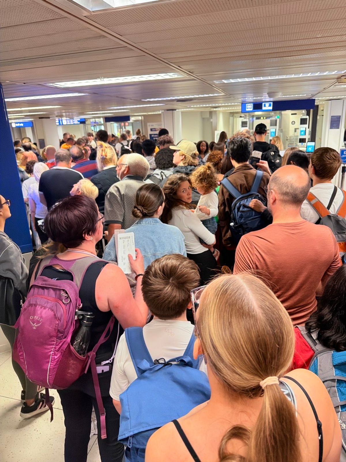 Passengers were left stranded at Milan Airport