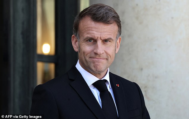France's President Emmanuel Macron waits to welcome Indonesia's President prior to their meeting at the Elysee Presidential Palace in Paris on April 14, 2026. (Photo by Ludovic MARIN / AFP via Getty Images)
