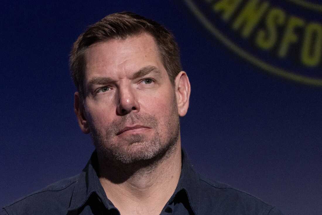 Rep. Eric Swalwell attends the SEIU-United Service Workers West (SEIU-USWW)'s Gubernatorial Candidate Worker Forum at Meruelo Studios in Los Angeles, California, on January 10, 2026.