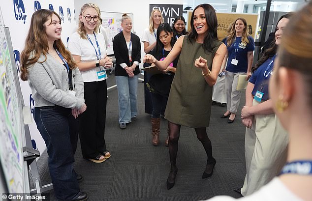 MELBOURNE, AUSTRALIA - APRIL 16: Meghan, Duchess of Sussex meets advocates during a visit to Batyr, a mental health engagement programme, at Swinburne University of Technology in Hawthorn on day three of the royal trip with Prince Harry, Duke of Sussex, on April 16, 2026 in Melbourne, Australia. The Scar Tree Walk is a journey connecting traditional and contemporary Aboriginal cultures and histories of the Kulin Nation. The royal couple are on a four-day visit to Australia, with engagements across Melbourne, Canberra and Sydney. (Photo by Jonathan Brady-Pool/Getty Images)