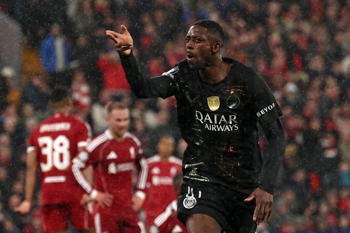 Ousmane Dembele bagged a brace as PSG beat Liverpool at Anfield