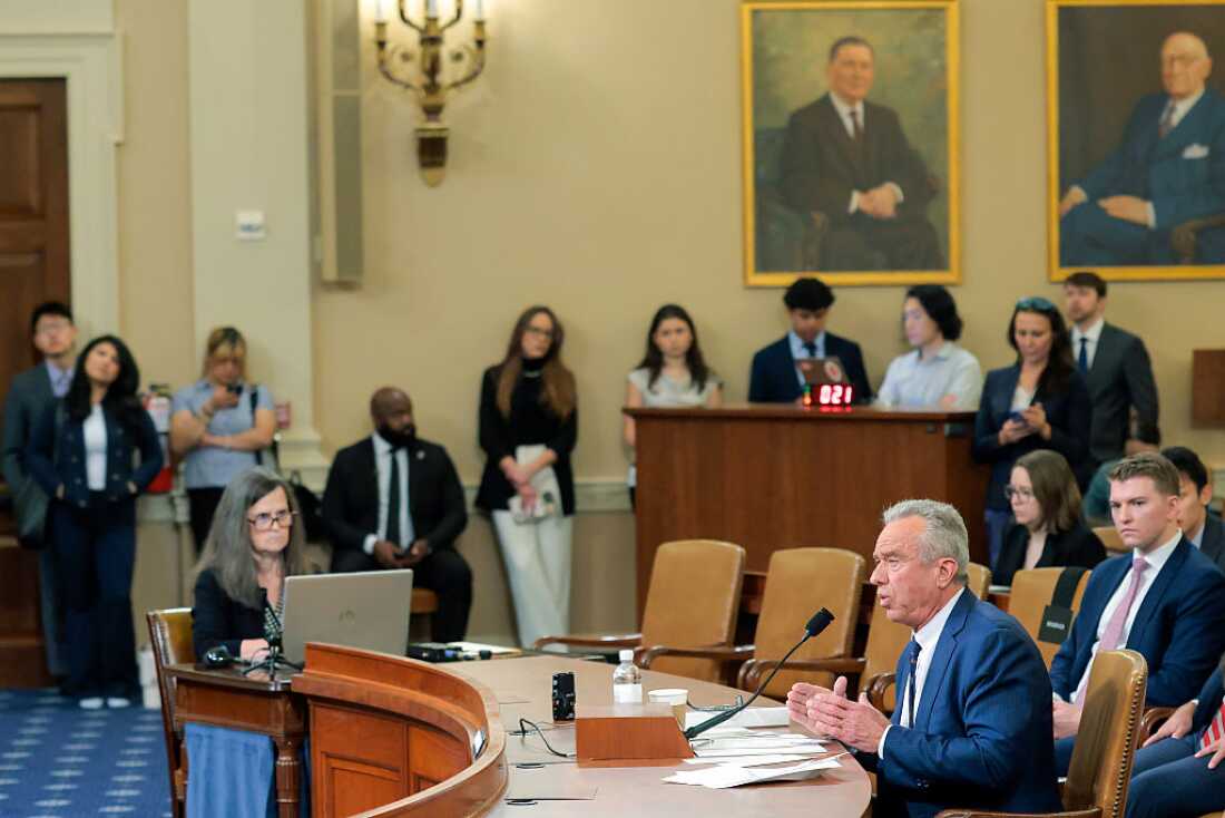 Health and Human Services Secretary Robert F. Kennedy Jr. testifies during a hearing of the House Committee on Ways and Means on Capitol Hill on April 16, 2026 in Washington, DC. 