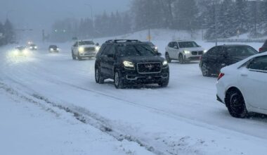 Heavy spring snowstorm blankets Calgary