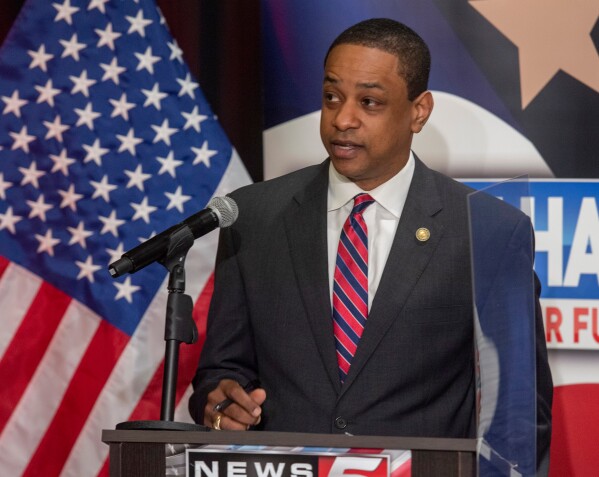 Democratic candidate for Governor of Virginia Lt. Gov. Justin Fairfax answers a question during a debate held in Bristol, Va., on Thursday, May 6, 2021. (David Crigger/Bristol Herald Courier via AP, File)