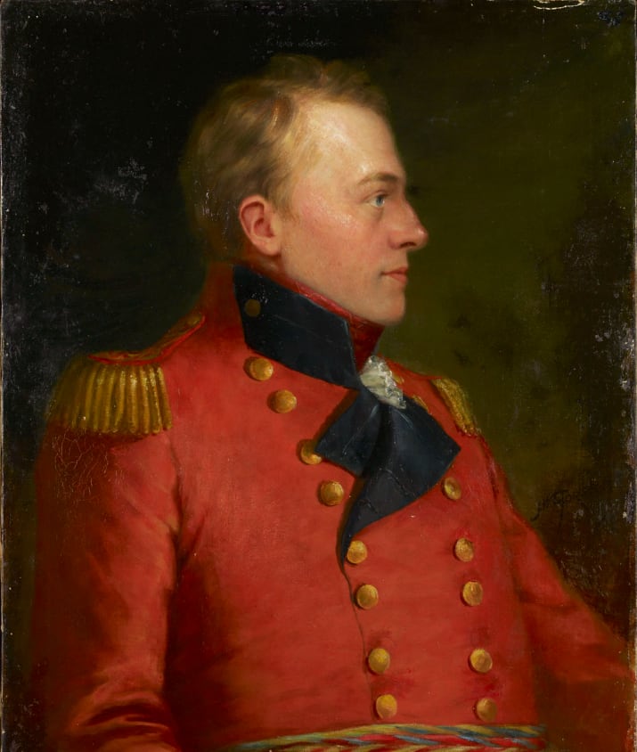 General Sir Isaac Brock is pictured in a portrait.