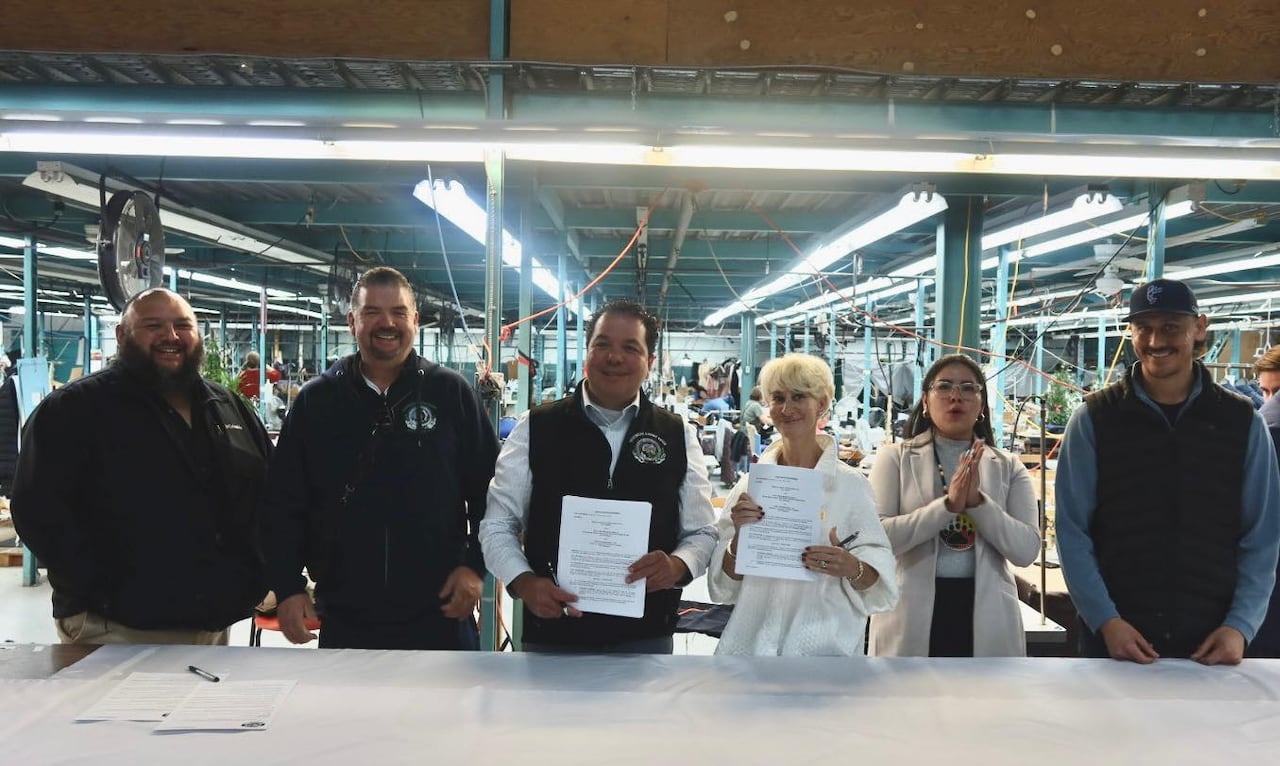 People pose for a photo