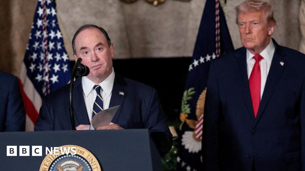 U.S. Secretary of the Navy John Phelan speaks, after President Donald Trump announced the Navy's "Golden Fleet", at Mar-a-lago in Palm Beach, Florida, U.S., December 22, 2025.