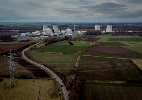 A view of the closed nuclear plant of Biblis, Germany, south of Frankfurt, on March 16, 2021. (AP Photo/Michael Probst, File)