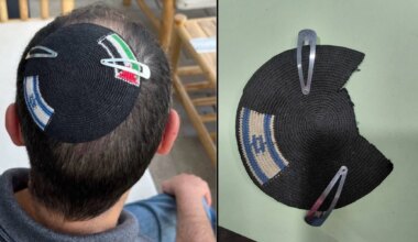 Man whose coexistence kippa was carved up by Israel Police asks 'what is in store for us'