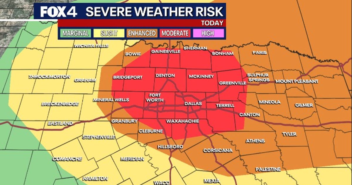 LIVE Dallas weather: Tornado Warning issued for Parker and Palo Pinto counties