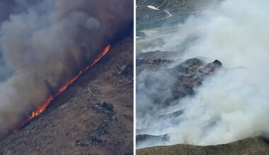 Fires erupt in Riverside County and Los Angeles County amid windy conditions